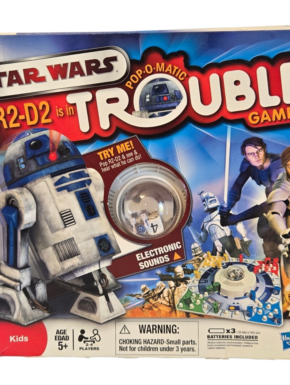 Star Wars Trouble Game 2009 R2-D2 Pop-O-Matic Electronic Sounds **TESTED**